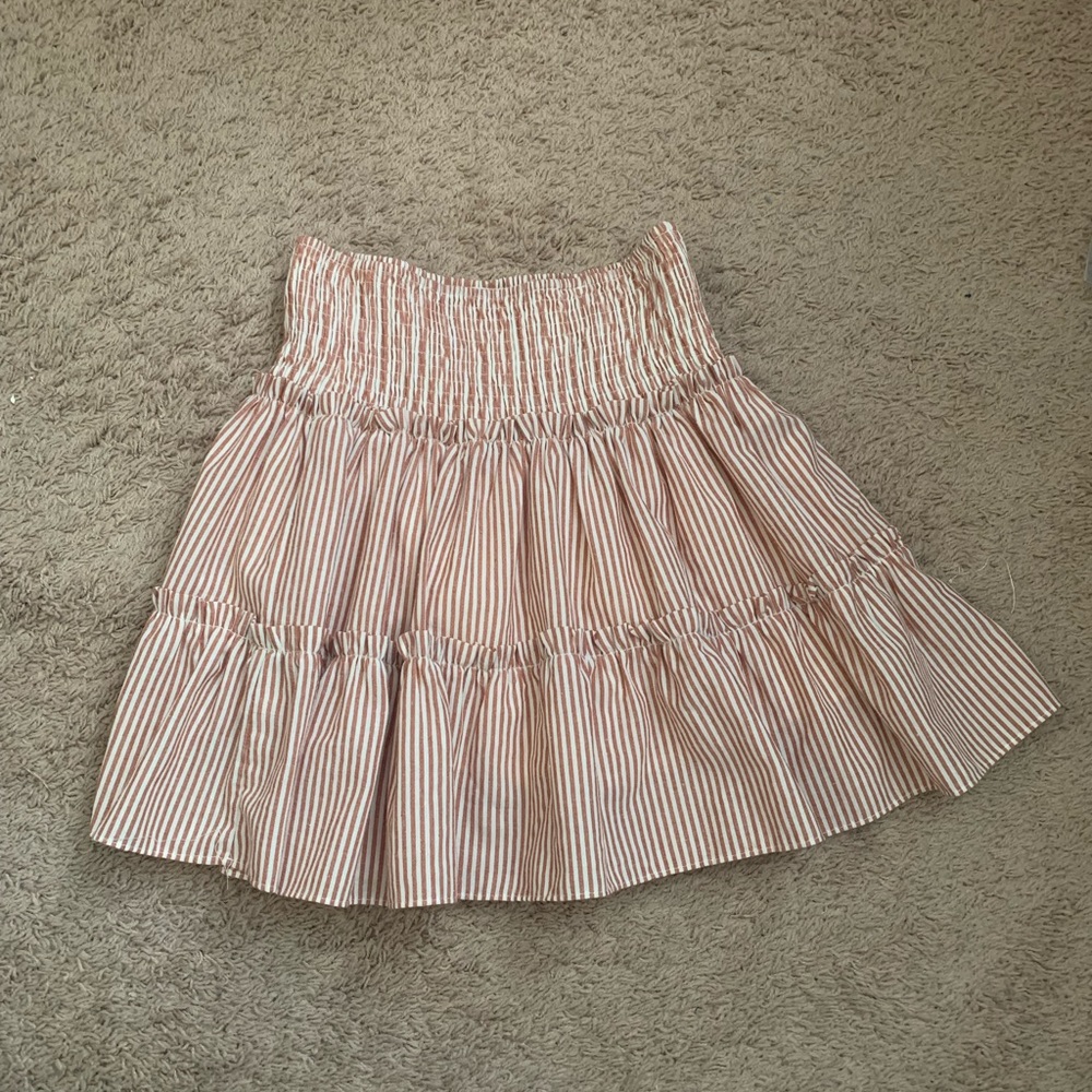 Burnt Orange Striped Skirt
